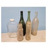 Vintage Glass Bottles, Assorted Styles -