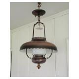 Brass Cieling Lamp - Milk glass shade