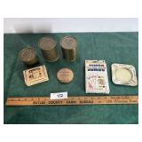 Military can food, old clothes pins, playing cards