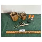 Old Pottery hanger, SnP, scissors, whistle &