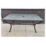 Outdoor Patio Table with Glass Top