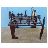 Gameboard Abstract Metal Sculpture Table by