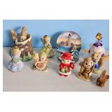 Assorted Ceramic Figurines and Lighthouse Plates L