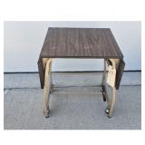 Vintage Drop Leaf Table on Wheels