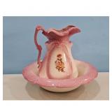 FLORAL Woosterware Pitcher and Bowl Set