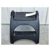 Black Plastic Two-Step Stool
