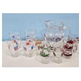 NFL & Antique Car WATERGLASSES & PITCHER