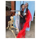 Halloween Decoration Lot: Skeletons & Hanging Prop