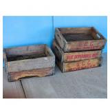 Vintage G.C.C. Beverages Wooden Crates Lot