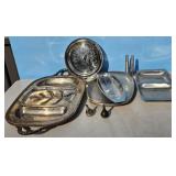 Vintage Silver Plated Serving Dishes Lot
