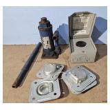 30 amp RV OUTLET/TRAILER TIE DOWN/BOTTLE JACK