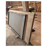 2 WOOD SOLID CORE DOORS & METAL