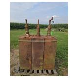 Old Service Station OIL TANK W HAND PUMPS