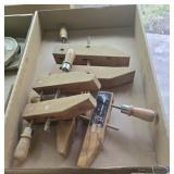 3 Wooden Wood Clamps