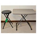 Folding Table and Stool Set