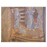 Woven Nativity Scene Tapestry Throw Blanket