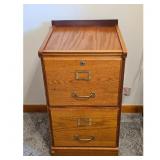 Two-Drawer Wooden File Cabinet