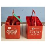 Coca-Cola & Coke 8 Bottle Red Plastic Carriers