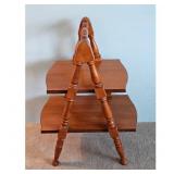 Vintage 2-Tier Dumbwaiter Table Server