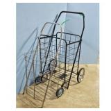 Two Metal Shopping Carts