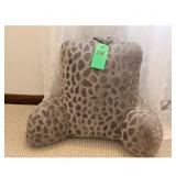Leopard Print Bed Rest Pillow with Arms