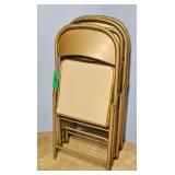 Set of 4 Vintage Metal Folding Chairs