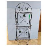 Metal Plant Stand with Leaf Design