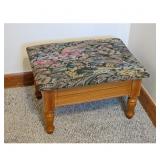 Floral Tapestry Footstool with Storage