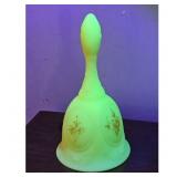 Vintage Fenton Burmese Glass Hand Painted Bell
