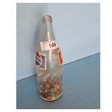 Vintage Pepsi Bottle Filled with Marbles