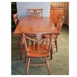 Maple Wooden Dining Table with 4 Chairs