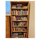 Wooden Bookcase with Assorted Books