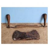 Drawknife and Axe Head