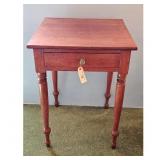 Antique Wooden Side Table with Drawer