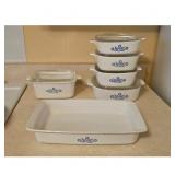Corning Ware Blue Cornflower Casserole Dishes Set