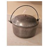 Vintage Aluminum Pot Kettle with Lid and Handle