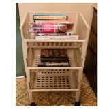 3-Tier Rolling Storage Cart with Stackable Baskets