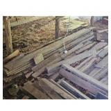 Lot of Reclaimed Weathered Wood Planks and Beams