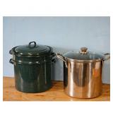 Granite Ware Stock Pot with Steamer Basket and Col