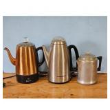 Lot of 3 Vintage Percolators: Hamilton Beach, Farb