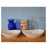 Over and Back Stoneware Serving Bowls and Decorati