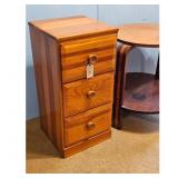 Vintage Wooden Nightstand and Side Table Set