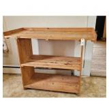 Rustic Wooden Potting Bench / Work Table with Shel