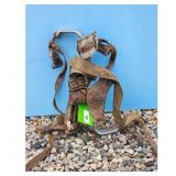 Vintage Leather and Metal Work Harness