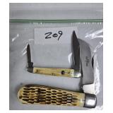 RED DEER SINGLE BLADE & J.A. HENCKELS DOUBLE