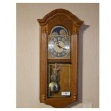 Oak Grandfather Clock with Pendulum and Moon Phase