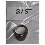 MENS STERLING RING WITH LABRADORITE SETTING