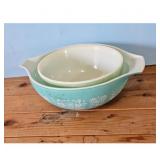 Pyrex Mixing Bowls Set-Amish Butterprint & Green