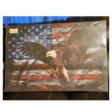 American Flag Eagle Wall Art Canvas Print