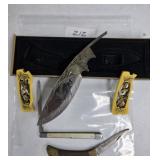 2-SINGLE BLADED LOCK BACK POCKET KNIVES & 1